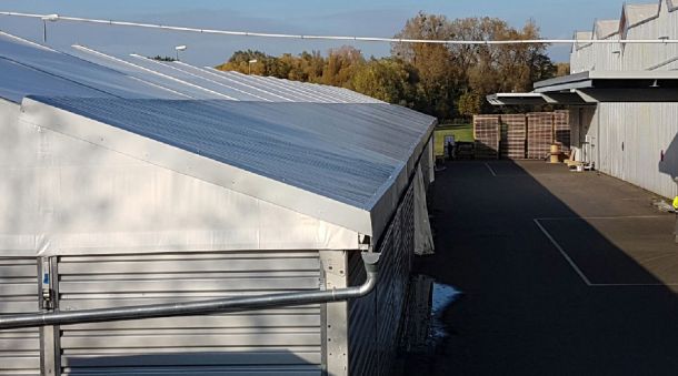 Brandschutzteilblechdach